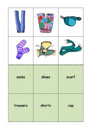 BINGO CLOTHES student cards 6/6