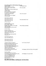 English Worksheet: Hey there Delilah