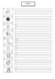 English Worksheet: alphabets handwriting2