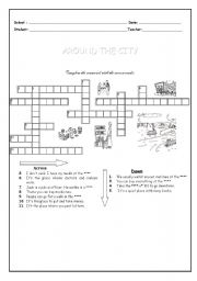 English worksheet: AROUND THE CITY