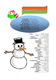 English worksheet: Christmas vocabulary