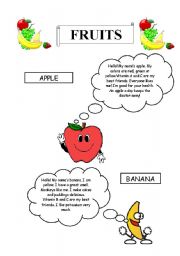 English Worksheet: FRUITS