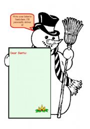 English Worksheet: Letter to Santa