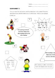English Worksheet: Who is who?