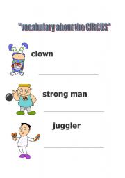 English Worksheet: CIRCUS 