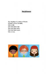 English Worksheet: Reading and writing exercise