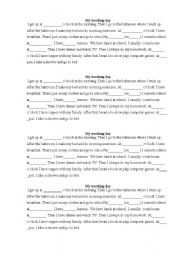English Worksheet: My working day