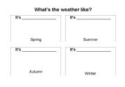 English worksheet: Seasons. Whats the weather like?