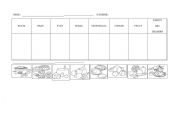 English Worksheet: colour food 
