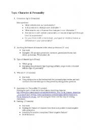 English Worksheet: lesson plan