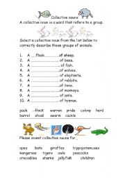 english worksheets collective nouns