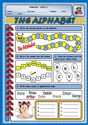 English Worksheet: THE ALPHABET