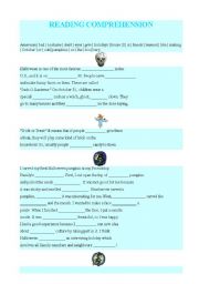 English Worksheet: halloween