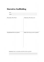 English Worksheet: Narrative Scaffolding