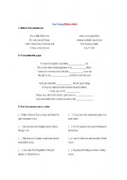 English Worksheet: Your Song- Elton John