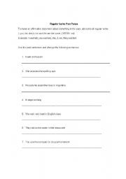 English worksheet: Regular verbs in past tense