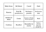 English Worksheet: Verb Phrasal Bingo Game