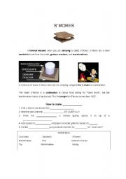 English worksheet: SMORES