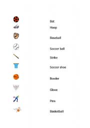 English worksheet: MixnMatch Sport