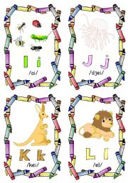 English Worksheet: Animal Alphabet I-P