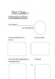 English worksheet: Self Introduction