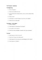 English worksheet: tempest