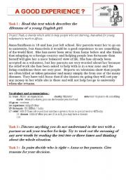 English Worksheet: Discussion topic