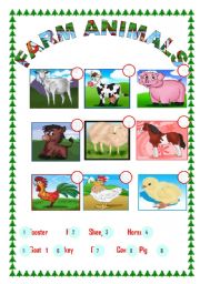 English Worksheet: farm animals 2