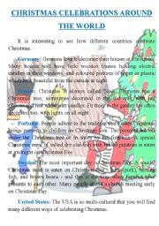 English Worksheet: CHRISTMAS AROUND THE WORLD