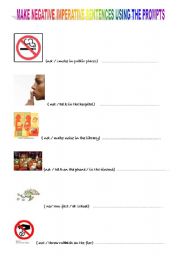 English worksheet: IMPERATIVES