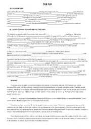 English worksheet: THE FLU