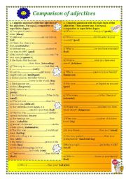 English Worksheet: Comparison of adjectives