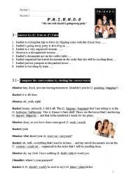 English Worksheet: FRIENDS 