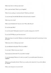 English worksheet: Getting to Know You