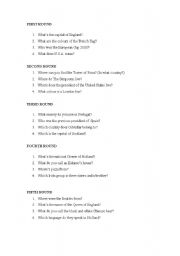 English worksheet: QUIZ WITH COUNTRIES AND NATIONALITIES