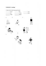 English worksheet: Matching Activity