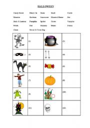 English Worksheet: halloween vocabulary exercise