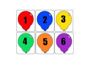 English worksheet: numbers Balloon