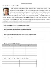 English worksheet: Reading about Duncan Graham