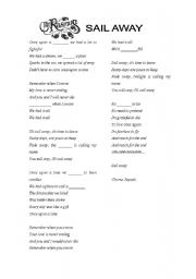 English worksheet: Song Sail Away - The Rasmus