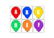 English worksheet: ABC ballons