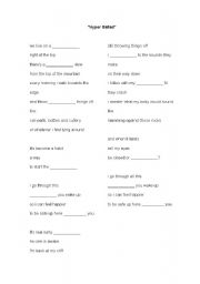 English worksheet: Gap filling