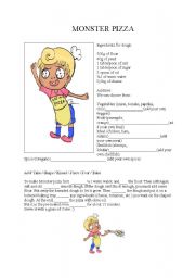 English worksheet: Monster Pizza