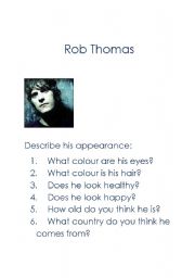 English worksheet: Describing appearance