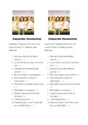 English Worksheet: Deperate Housewives Pilot