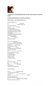 English Worksheet: Old song to teach family values and modals