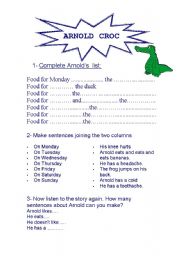 English Worksheet: Arnold Croc