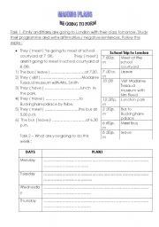 English worksheet: making plans