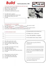 English Worksheet: Build- The housemartins song!