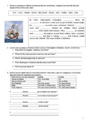 English Worksheet: Simple Past